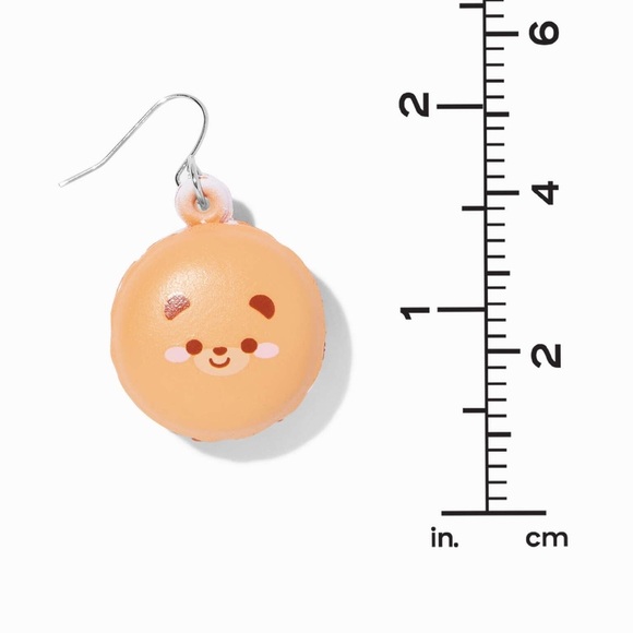 Claire's Orange Squish Bear Macaron 1” Drop Earrings - Picture 3 of 7